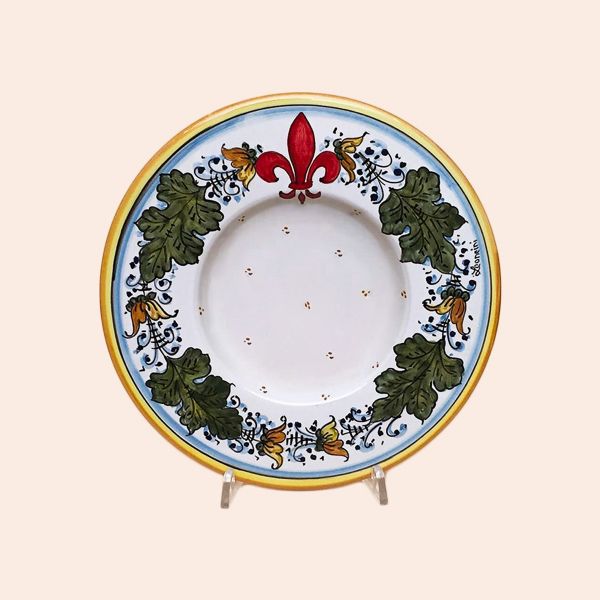 SET OF FRUIT OR DESSERT PLATES OF CM. 23 DIAMETER, design: CAFAGGIOLO COLORI
